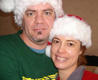 Barry and Heather - Xmas hats